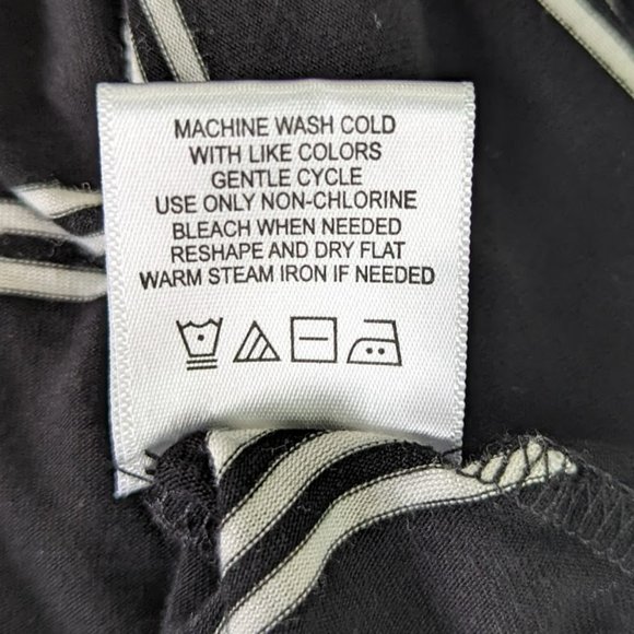 Olivia Sky Black White Striped Tunic Top - Size Small - Picture 6 of 7